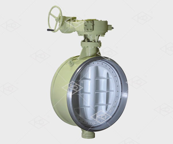 Triple eccentric multi-level metal hard sealed butt welded butterfly valve