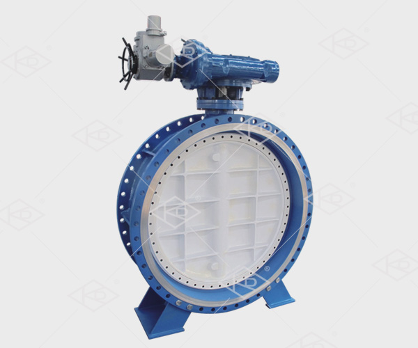 Electric flange type double eccentric soft seal butterfly valve